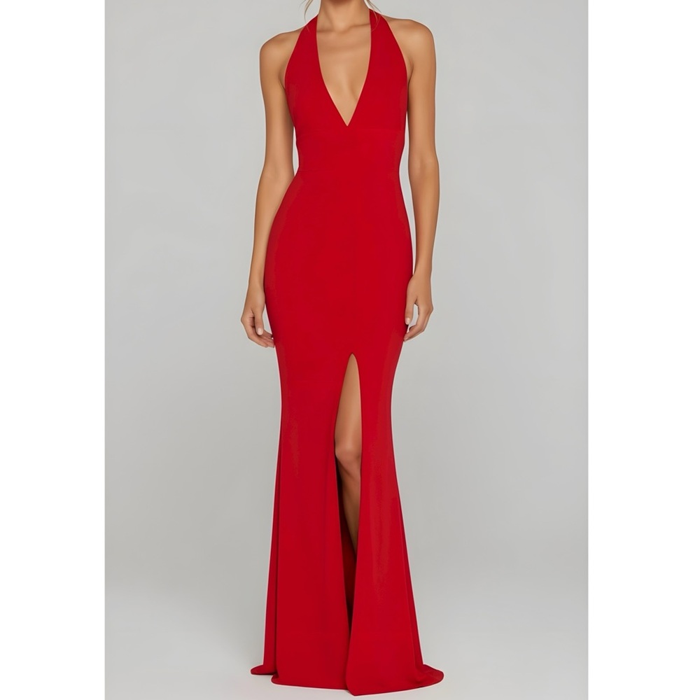 NOOKIE Illegal Halter Gown, Red, Large